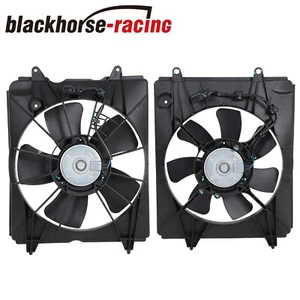 Left+Right AC Radiator Condenser Cooling Fan For 2010-2016 Honda CR-V CRV 2.4L - Picture 1 of 11