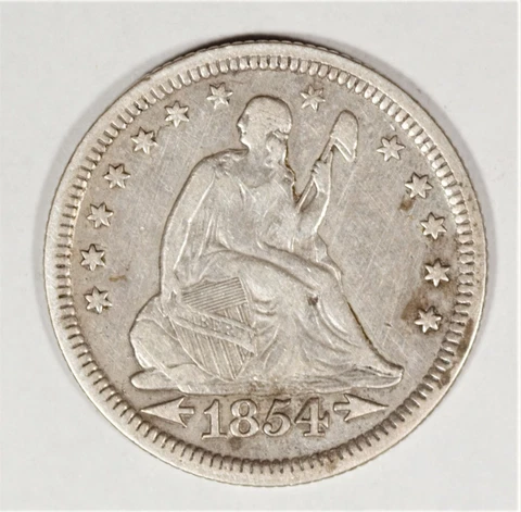 1854 Seated Liberty Quarter Details   #COV05 Cover