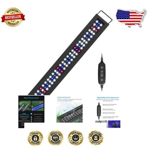 LED Aquarium Light with Timer – Full Spectrum for 48-60 Inch Freshwater Tanks - Picture 1 of 10