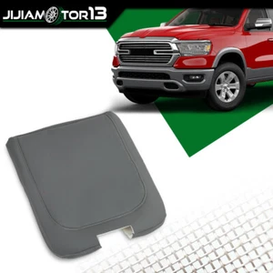Fit For 13-18 Dodge Ram 1500 Gray Leather Center Console Armrest Lid Cover - Picture 1 of 8