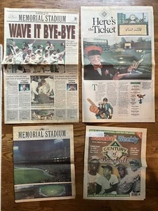 Memorial Stadium Baltimore Orioles Lot of Commerative Newspaper covers - Picture 1 of 5