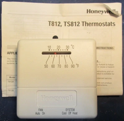 霍尼韦尔T812C 100 24真空加热和冷却恒温器 — 第 1/4 张图片