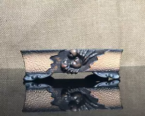 Unique Bonsai tree pot, Ceramic pot, crab & brick wall sculpture, size 5.2" - Picture 1 of 10