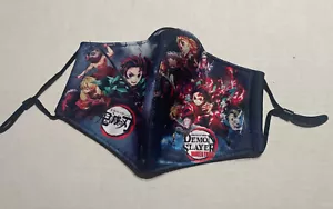 Fabric FACE MASK Cover Demon Slayer Anime Nezuko WASHABLE Tanjiro Adult Size New - Picture 1 of 6