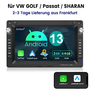Für VW Polo 9N Golf 4 Passat B5 T5 CarPlay Android 13 Autoradio 64G GPS Navi RDS - Bild 1 von 11