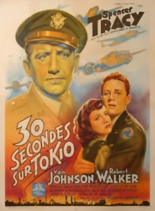 SOUBIE 30 SECONDES SUR TOKIO SPENCER TRACY METRO GOLDWYN MAYER 1947 OLD POSTER - Picture 1 of 1