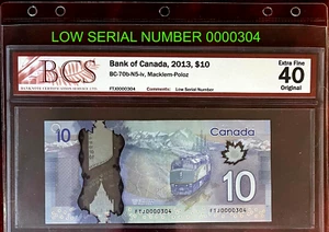 Canada LOW SERIAL NUMBER 0000304 2013- BCS CERTIFICATE -EXTRA FINE - Picture 1 of 5