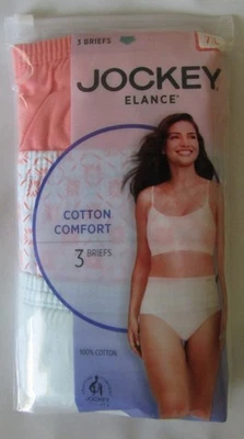 Jockey Elance 100% Cotton Brief Underwear - Women's Size 7 Brand New - Image 1 of 4