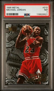 1995-96 Fleer Metal - Nuts & Bolts Michael Jordan #212 PSA 7 - Picture 1 of 3
