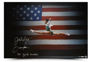 Gabby Douglas Autographed/Inscr "3x Gold Medal" American Icon 24x16 Photo UDA - Picture 1 of 3