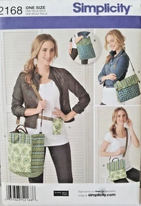 Simplicity Pattern 2168 Bags w/Removable Strap, Messenger Bag, Crossbody Bag New - Picture 1 of 6