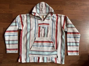 Earth Ragz Recycled Fibers Cotton Blend Hoodie Hooded Jacket Baja Drug Rug XL - Picture 1 of 10