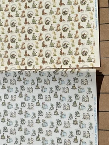 Vintage Dollhouse Miniature Wall Paper Lot 10 Sheets Holly Hobbie - Picture 1 of 10