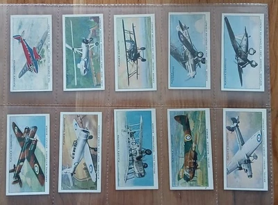 John Player AIRCRAFT OF THE ROYAL AIR FORCE Set Of 50 Cigarette Cards In Sleeves - Image 1 of 4