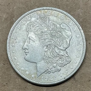 Dólar de plata Morgan 1921P = moneda circulada - Imagen 1 de 4