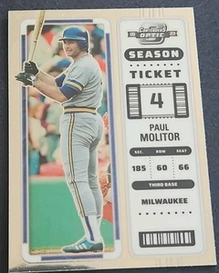 2023 Panini Chronicles Contenders Optic Baseball #1 Paul Molitor Milwaukee - Picture 1 of 2