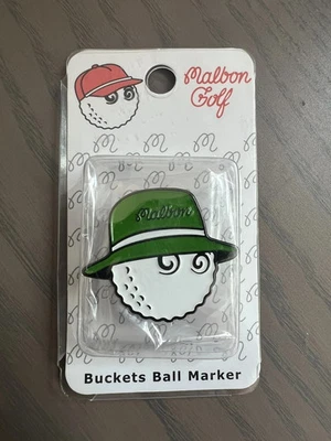 MALBON Golf Marker Bucket Hat Ball Marker with Magnetic Hat Clip (GREEN)