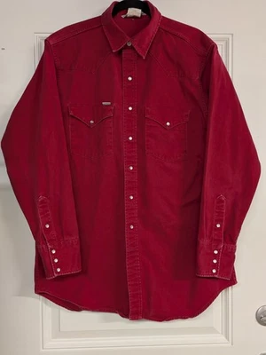 De Colección Carhartt Resistente Ropa Exterior HECHO EN UNIÓN Perla Snap Western Lona Pesada Raro Foto 1 de 4