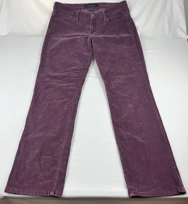 Calça feminina de veludo marrom reta Calvin Klein, tamanho 12 - Imagem 1 de 4