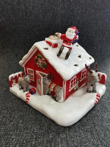 Villeroy & Boch Santas Decolights casa rossa con alce casa portacandele confezione originale - Foto 1 di 7