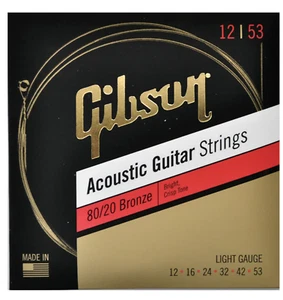 Gibson Japan Acoustic Guitar Stringa SAG-BRW12 80/20 Bronze - Picture 1 of 1