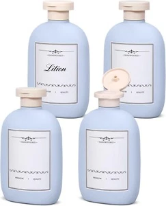 8.8 oz Plastic Travel Shampoo Bottles, Empty Plastic Squeeze Bottles with Flip - Picture 1 of 7