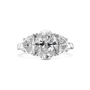 IGI Certified Diamond Engagement Ring VVS2 D Oval 3.80 Ct Lab-created Best Price - Picture 1 of 5