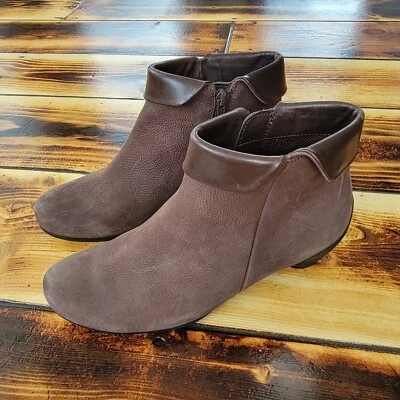  Botas para mujer ECCO de cuero marrón gamuza cremallera tobillo talla 39 Foto 1 de 4