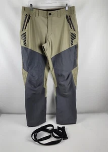 Cabelas Pants Mens 36 Green Gray Instinct Prairie Runner w/ Suspenders (36x34) - Picture 1 of 16