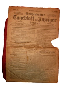Reichenbacher Vogt. Tageblatt und Anzeiger vom MIttwoch 1. Juli 1908 - Bild 1 von 1