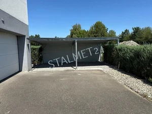 Blechgarage 6x4x2,14m Carport Dachblende verzinkte Konstruktion Lieferung&Aufbau - Bild 1 von 7