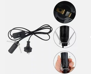 E14 Salt Lamp Socket Bulb Himalayan Power Cord Cable Holder 1.8m ON/OFF Button - Picture 1 of 5