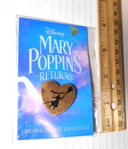 Prendedor Mary Poppins Returns Disney Tie Tac Opening Night Metal 2018 - Imagen 1 de 5