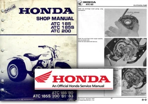 Honda ATC185 ATC200 Service Workshop Repair Shop Manual ATC 185 185S 200 TRIKE - Picture 1 of 2