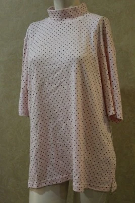Karen Scott Nuevo Mujer Lunares Rosa Manga Corta CUELLO FALSO Talla XL NUEVO CON ETIQUETAS _ B4F1 Foto 1 de 4
