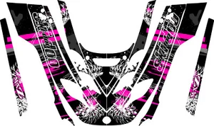 ENVOLTURA DE MOTO DE NIEVE SKIDOO MXZ, ZR, MACH, SUMMIT 99-03 CALCOMANÍA ADHESIVA ROSA SEÑORA - Imagen 1 de 3