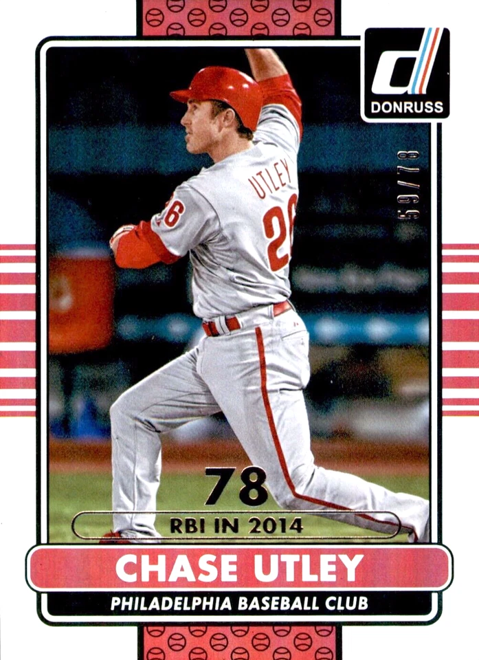 Donruss Chase Utley Stat Line 2015 temporada #137 -/78 - Philadelphia Phillies Foto 1 de 1