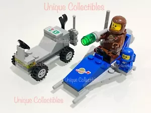 LEGO Minifigure Brown Astronaut Spacebaby Spaceship & Buggy Set Bundle New - Picture 1 of 7