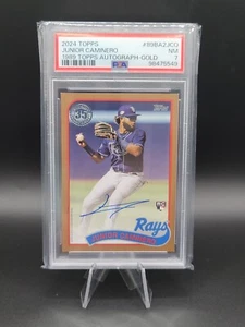 Junior Caminero 2024 Topps Series 2 Baseball 89BA2-JC0 RC Auto Gold #/50 PSA 7 - Picture 1 of 3