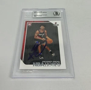 Anfernee Simons signed Beckett Encapsulated 18-19 NBA Hoops Rookie Card - Picture 1 of 2