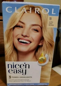 Clairol Nice n Easy Permanent Hair Color Salon-Quality 11 Ultra Light Blonde 1ct - Picture 1 of 1