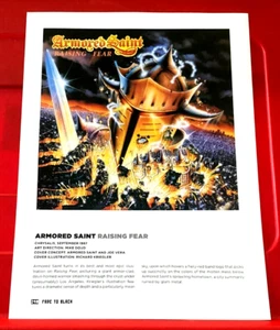 Armored Saint Raising Fear Album Cover Art PICTURE / PRINT 12" x 9" - Picture 1 of 3