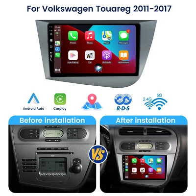 9" 6G+128G Android 14 Autoradio CarPlay GPS Navi Per Seat Leon 2 MK2 2005-2012 - Immagine 1 di 4