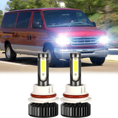 FOR FORD ECONOLINE E150-E450 1995-2007 - 9007 LED Headlight Bulbs Hi-Low Beam AA - Image 1 of 4