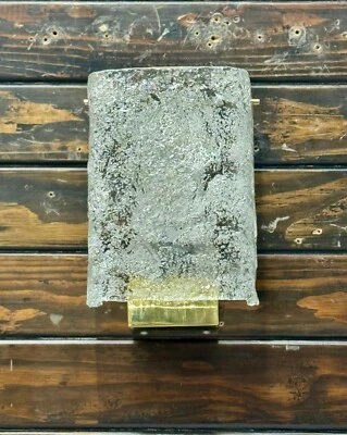 Lámpara de pared náutica de latón de cristal de hielo - accesorio interior marino único Foto 1 de 4