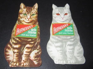 Set of 2 Old Vintage 1930's Cardboard Diecuts Standup CAT Starch - CATS - Picture 1 of 1