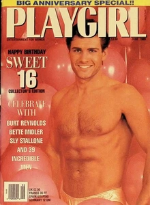 Jun 1989 Playgirl Magazine Burt Reynolds Sly Stallone Anniversary Gay Interest - Bild 1 von 2