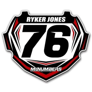 MxNumbers BMX Box Plate Decals | Multicolored Bike Race Number Graphics | Custo - Picture 1 of 9