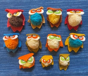 De colección Lindo Lote de Imanes de Refrigerador Búho Hecho a Mano Ojos Googly BOHO Hecho en Casa 34Bc - Imagen 1 de 2