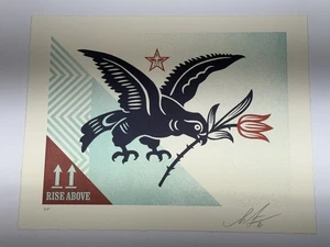Shepard Fairey Obey Rise Above Bird Signed Letterpress Print AP 2021 - Picture 1 of 3